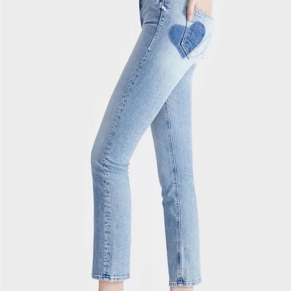 Straight women leg jeans with side heart shaped | S - Picture 5 of 9